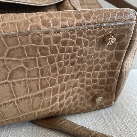 Tory Burch 797 Medium Crocodile-Embossed Satchel - Picture 14 of 14